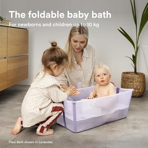 Stokke Flexi Pratik Bebek Banyo Küveti Beyaz/Mavi