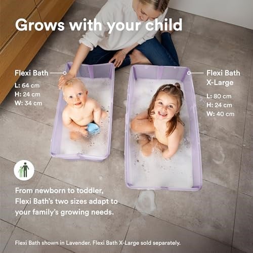 Stokke Flexi Pratik Bebek Banyo Küveti Beyaz/Mavi