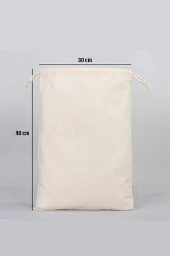 stonehill Büzgülü Ham Bez Ayakkabı Torbası 30x40 cm. 2 Adet (Baskısız)