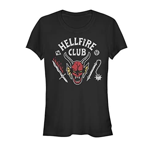 Stranger Things Hellfire Club kısa kollu tişört Tişört Kadın