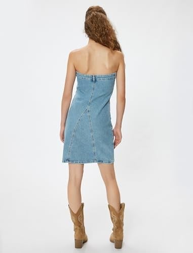 Strapless Denim Dress