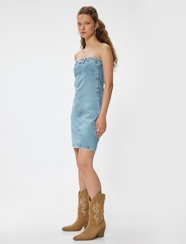 Strapless Denim Dress