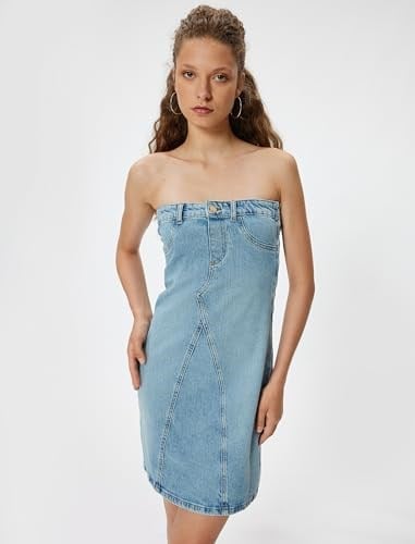 Strapless Denim Dress
