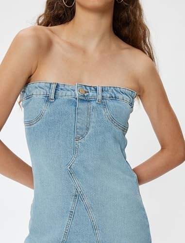 Strapless Denim Dress