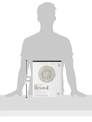 Strathmore (580-62 500 Serisi Bristol, 2 Katmanlı Parşömen Yüzeyi, 27,9 x 35,6 cm, Beyaz, 15 Yaprak - Seçenekler: 11x17, 11