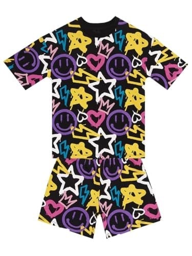 Street Style Kız Çocuk T-shirt Şort Takım