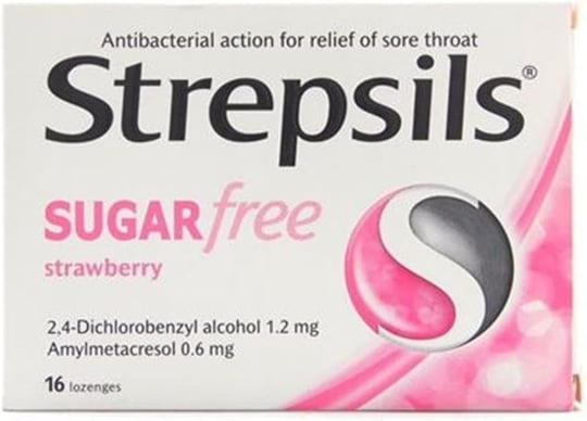 Strepsils Şekersiz Çilek Aromalı 16 Pastıl