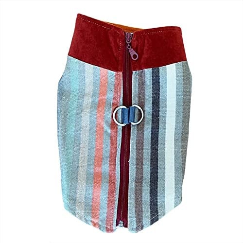 Stripe Bordo Su itici Yağmurluk Köpek Yağmurluğu KARIŞIK ÇOK RENKLİ L