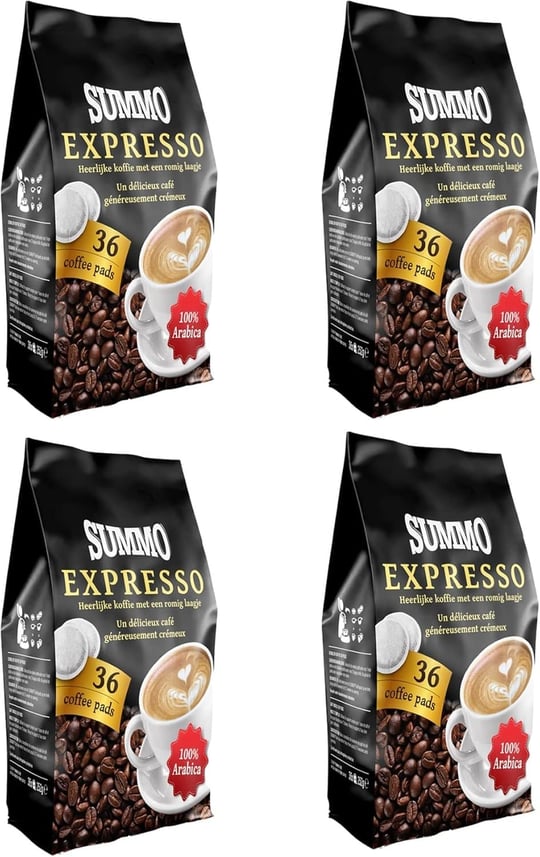 SUMMO Coffee Espresso Pads Kapsül 144lü Avantaj Paketi (36X4) Senseo Pads