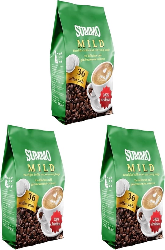 SUMMO Mild 108li Avantaj Paketi (36X3) Senseo Pad Coffee Pads Kahve Kapsülü