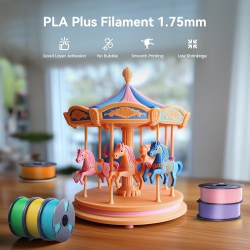 SUNLU PLA+ Filament, 1,75 mm, PLA Plus 3D Yazıcı Filamenti, Sertleştirici ve Daha Güçlü 3D Baskı PLA+ Filament, Neatly Wound, Boyut Hassasiyeti +/- 0,02 mm, 1 kg Kemik Beyazı