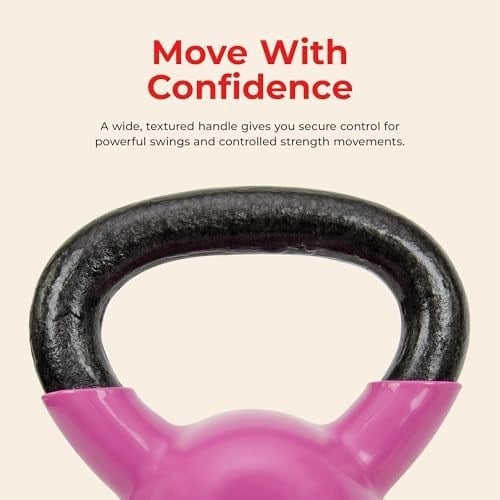 Sunny Health & Fitness Vinil Kaplamalı Kettlebell, Güç Ağırlık Antrenmanı ve Savurma Egzersizi için