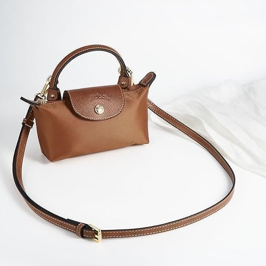 Sunshine Smile Longchamp çantası için düzenleyici, kadınlar için omuz askısı, taşıma kayışı, mini çanta düzenleyici (Bej)