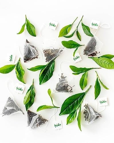 Süper Çay, 18 Piramit Poşet Çay, Erken Hasat El Yapımı Yeşil Çay, Vitamin ve Minareller ile Güçlendirilmiş, Prebiyotikli ve Kolajenli Yeşil Çay (Kolajenli Yeşil Çay)
