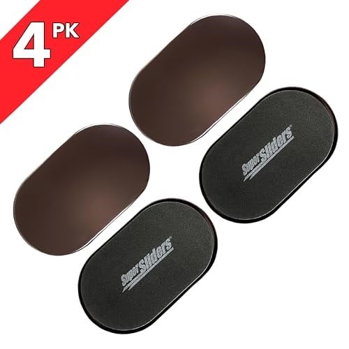 Super Sliders 4724095N Tekrar Kullanılabilir XL Halı İçin Ağır Mobilya Taşıyıcıları Hızlı ve Kolay Bir Şekilde Her Eşyayı Taşıır, Kahverengi, 4lü Paket