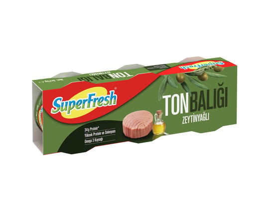 SuperFresh Konserve Ton Zeytinyağlı 75 Gr 3lü Paket