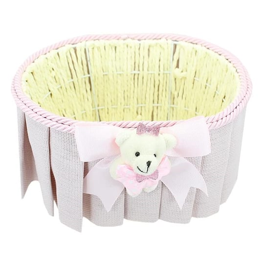 SüSLe Bebek ve Parti Ayıcıklı Oval Sepet, Pembe
