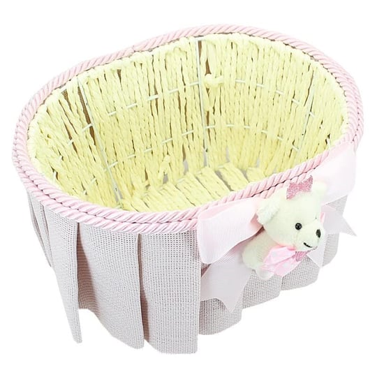 SüSLe Bebek ve Parti Ayıcıklı Oval Sepet, Pembe