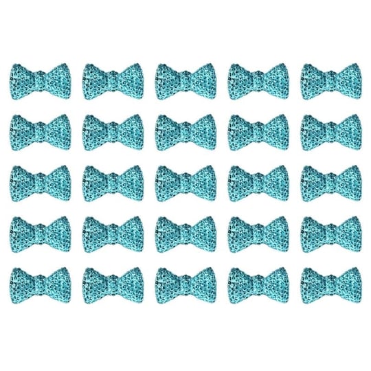 SüSLe Bebek ve Parti Polyester Papyon Fiyonk, 2,0 x 1,0 cm - 25 Adet - MAVİ