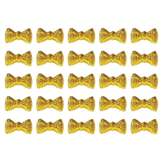 SüSLe Bebek ve Parti Polyester Papyon Fiyonk, 2,0 x 1,0 cm - 25 Adet - ALTIN