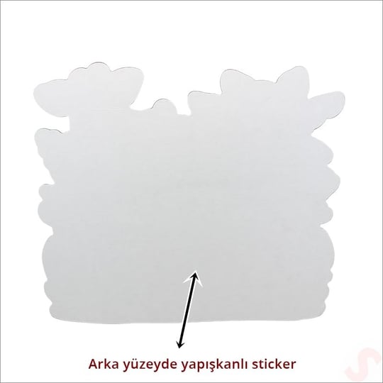 SüSLe Bebek ve Parti Safari Sevimli Hayvanlar Aynalı Duvar Stickerı, 33cm x 30cm