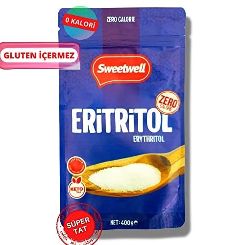 Sweetwell Eritritol Doğal Toz Tatlandırıcı 400 Gr x 2 Adet Sıfır Kalori Keto Diyet Erythritol
