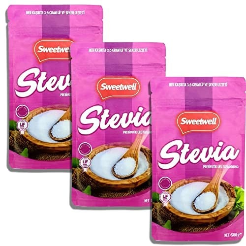 Sweetwell Stevia Prebiyotik Lifli Toz Sofralık Tatlandırıcı 500 Gr x 3 Adet