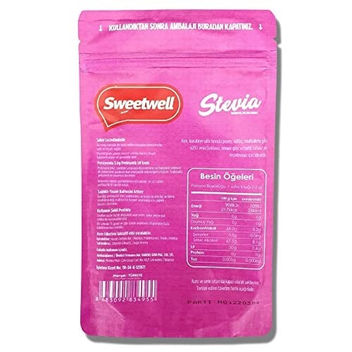Sweetwell Stevia Prebiyotik Lifli Toz Sofralık Tatlandırıcı 500 Gr x 6 Adet