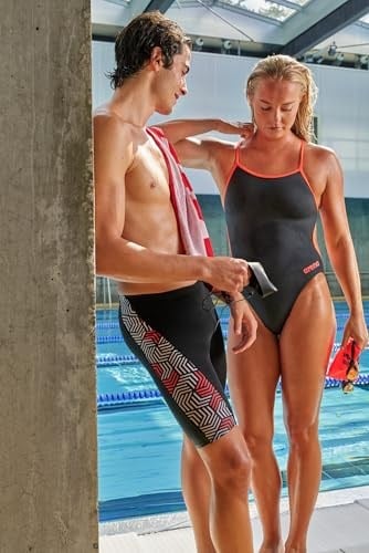 Swimsuit Lace Back Solid Kadın Siyah Yüzücü Mayo 004651501