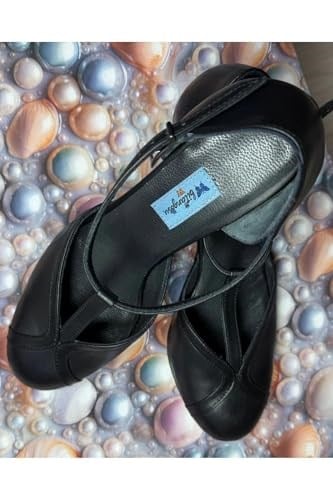 SWINGTIME – T-Strap SWING-LİNDY HOP- Dans Ayakkabısı (Siyah Deri) - Bedenler: 35 EU, 36 EU, 39 EU, 40 EU