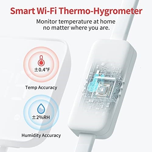 SwitchBot Hub2.0, WiFi Termometre Higrometre Olarak Çalışır, IR Uzaktan Kumanda, Akıllı Uzaktan Kumanda ve Işık Sensörü, SwitchBot Wi-Fi Bağlantısı (Destek 2.4GHz), Alexa ve Google Asistan ile Uyumlu