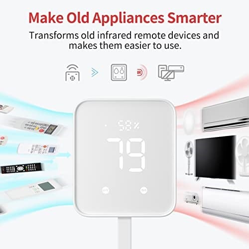 SwitchBot Hub2.0, WiFi Termometre Higrometre Olarak Çalışır, IR Uzaktan Kumanda, Akıllı Uzaktan Kumanda ve Işık Sensörü, SwitchBot Wi-Fi Bağlantısı (Destek 2.4GHz), Alexa ve Google Asistan ile Uyumlu