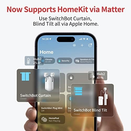 SwitchBot Hub2.0, WiFi Termometre Higrometre Olarak Çalışır, IR Uzaktan Kumanda, Akıllı Uzaktan Kumanda ve Işık Sensörü, SwitchBot Wi-Fi Bağlantısı (Destek 2.4GHz), Alexa ve Google Asistan ile Uyumlu