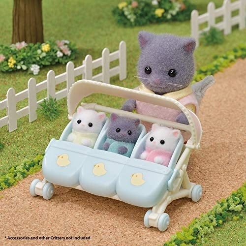 Sylvanian Families 5458 İran Kedisi Üçüz, Renkli