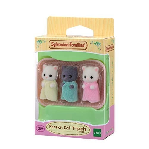 Sylvanian Families 5458 İran Kedisi Üçüz, Renkli