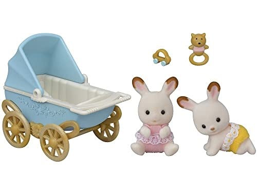 Sylvanian Families Çikolata Kulaklı İkiz Tavşan Bebek