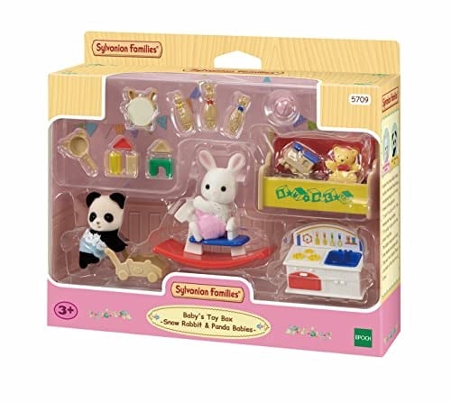 Sylvanian Families Epoch ESF5709 Tavşan ve Panda Bebeğin Oyun Odası Oyuncak