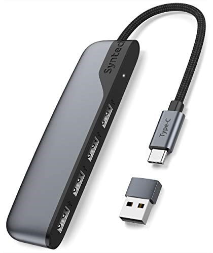 Syntech USB C - USB Hub 4 Bağlantı Noktası, Tip C - USB 3.0 Hub, USB C - USB Adaptörü (USB 2.0), Thunderbolt 3 - USB Hub Thunderbolt 4 MacBook Pro, iPad Pro, iMac, Surface ile Uyumlu
