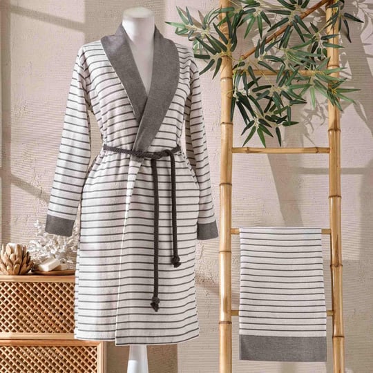 TAÇ Bambu Bamboo Dreams Bornoz Seti Gri S/M