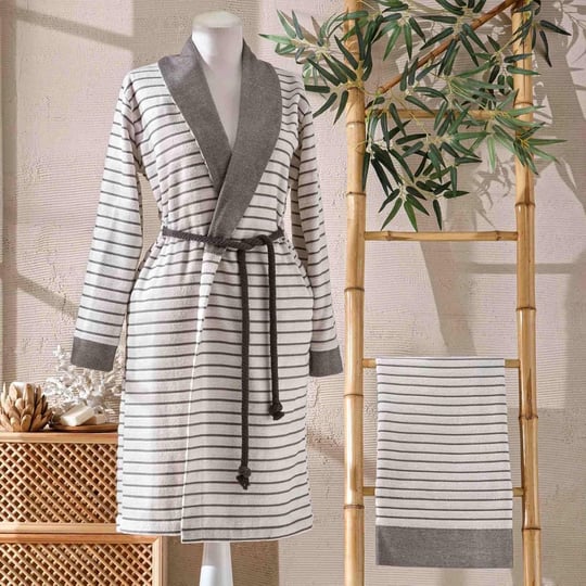 TAÇ Bambu Bamboo Dreams Bornoz Seti Gri S/M
