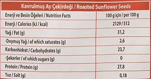 Tadım Klasik Ay Çekirdeği 180 gr 2li paket