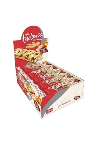 Tadım Yer Fıstıklı Bar,%63 Fıstık İçerikli Atıştırmalık Bar, 30 gr x 40 Adet Kutu