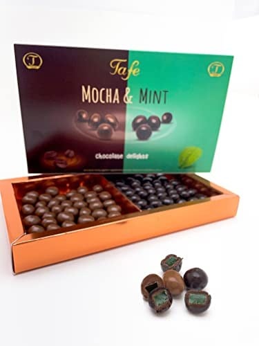 Tafe Mocha & Mint Çikolata Kaplı Kahve ve Nane Aromalı Lokum Draje 150 gr