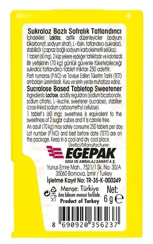 TAKİTA Sukralozlu Tablet Tatlandırıcı 100 Tablet