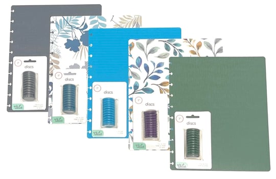 Talia Orta Boy Disk ve Kapak Seti 26 - Kömürlü Kömür, Avuç İçi DLB, Enerjik Turkuaz w/ET, Daylily w/SP, GO diskli Yeşil Zeytin - Seçenekler: Letter Set, Midsize Set