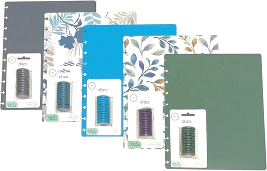 Talia Orta Boy Disk ve Kapak Seti 26 - Kömürlü Kömür, Avuç İçi DLB, Enerjik Turkuaz w/ET, Daylily w/SP, GO diskli Yeşil Zeytin - Seçenekler: Letter Set, Midsize Set