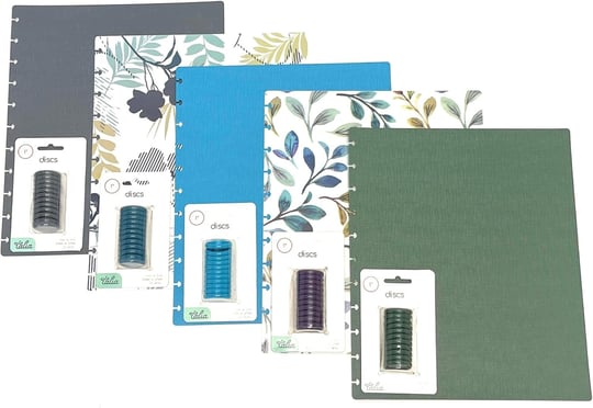 Talia Orta Boy Disk ve Kapak Seti 26 - Kömürlü Kömür, Avuç İçi DLB, Enerjik Turkuaz w/ET, Daylily w/SP, GO diskli Yeşil Zeytin - Seçenekler: Letter Set, Midsize Set