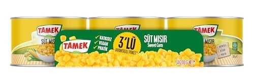 TAMEK KONSERVE MISIR 210 g x 3 Adet