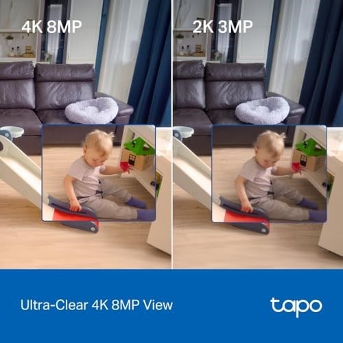 Tapo C260 | Akıllı Wi-Fi Güvenlik Kamerası | 4K 8MP | Yüz Tanıma | AI Algılama | Gelişmiş Gece Görüşü | Fiziksel Gizlilik | 360° Görüntüleme | Çift Yönlü Ses | microSD & Bulut Destekli