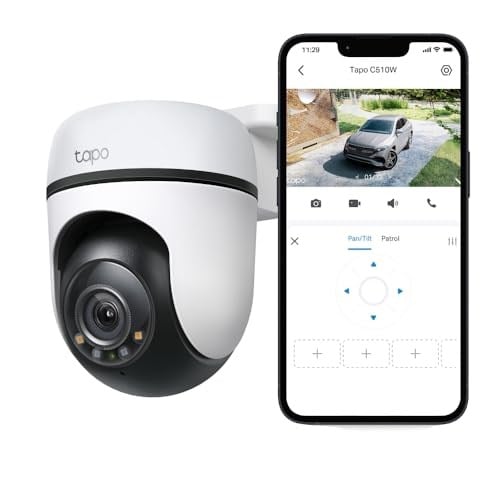 Tapo C510W, 2K Dış Mekan Wi-Fi Güvenlik Kamerası, Hareket Tespit/Takibi, 360°, IP65 Su Geçirmez, Renkli Gece Görüşü, Çift Yönlü Ses, Bulut/Yerel Depolama, Sesli ve Işıklı Alarm